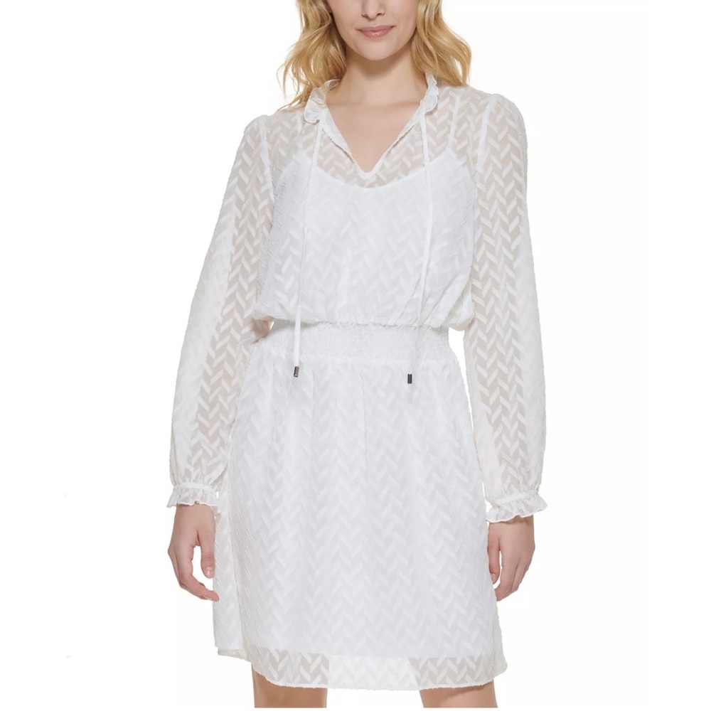 Tommy Hilfiger | ruffled smocked fit and flare dress